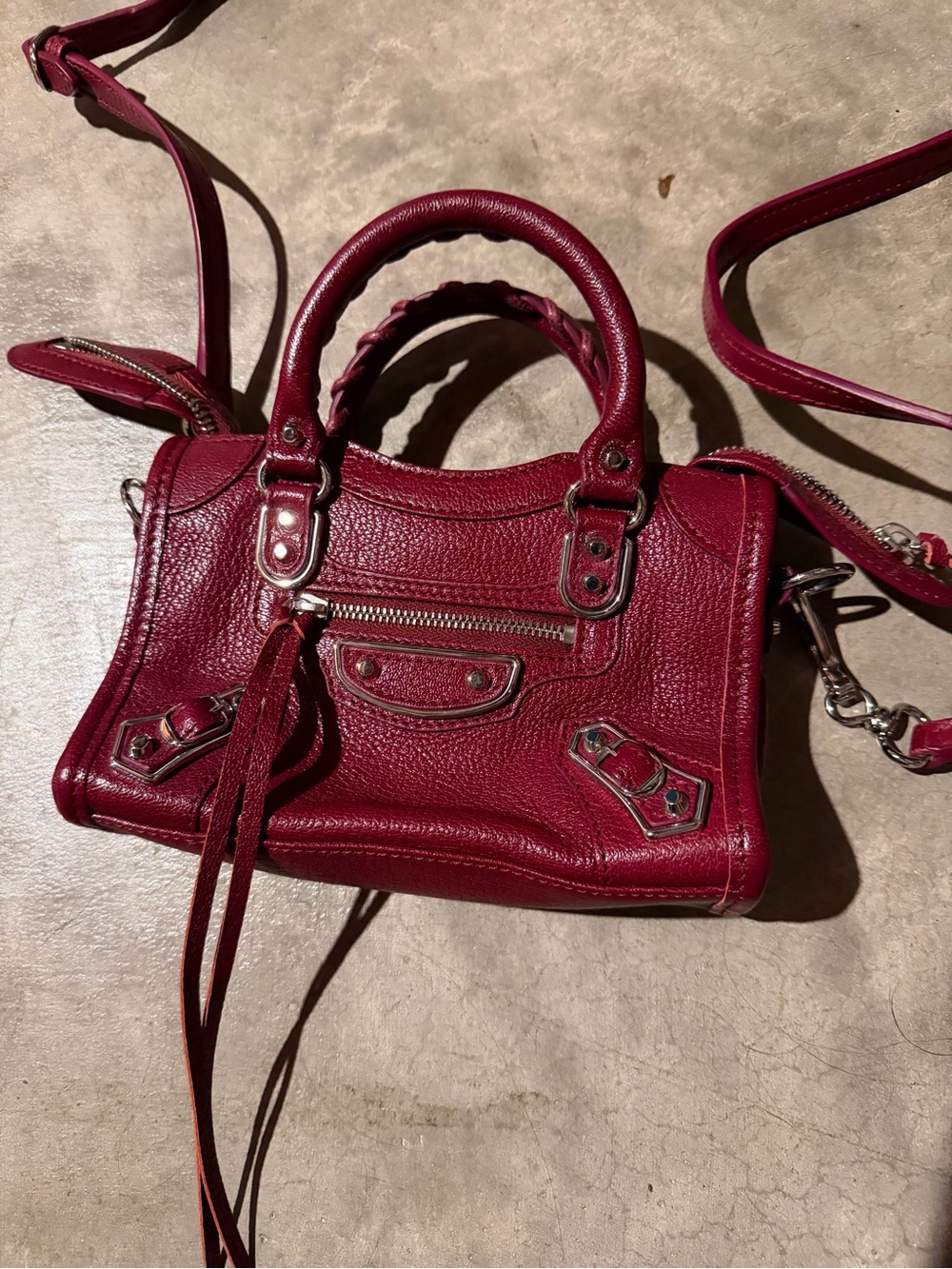 Balenciaga Le City Bag Nano in Deep Burgundy - Picture 1 of 11